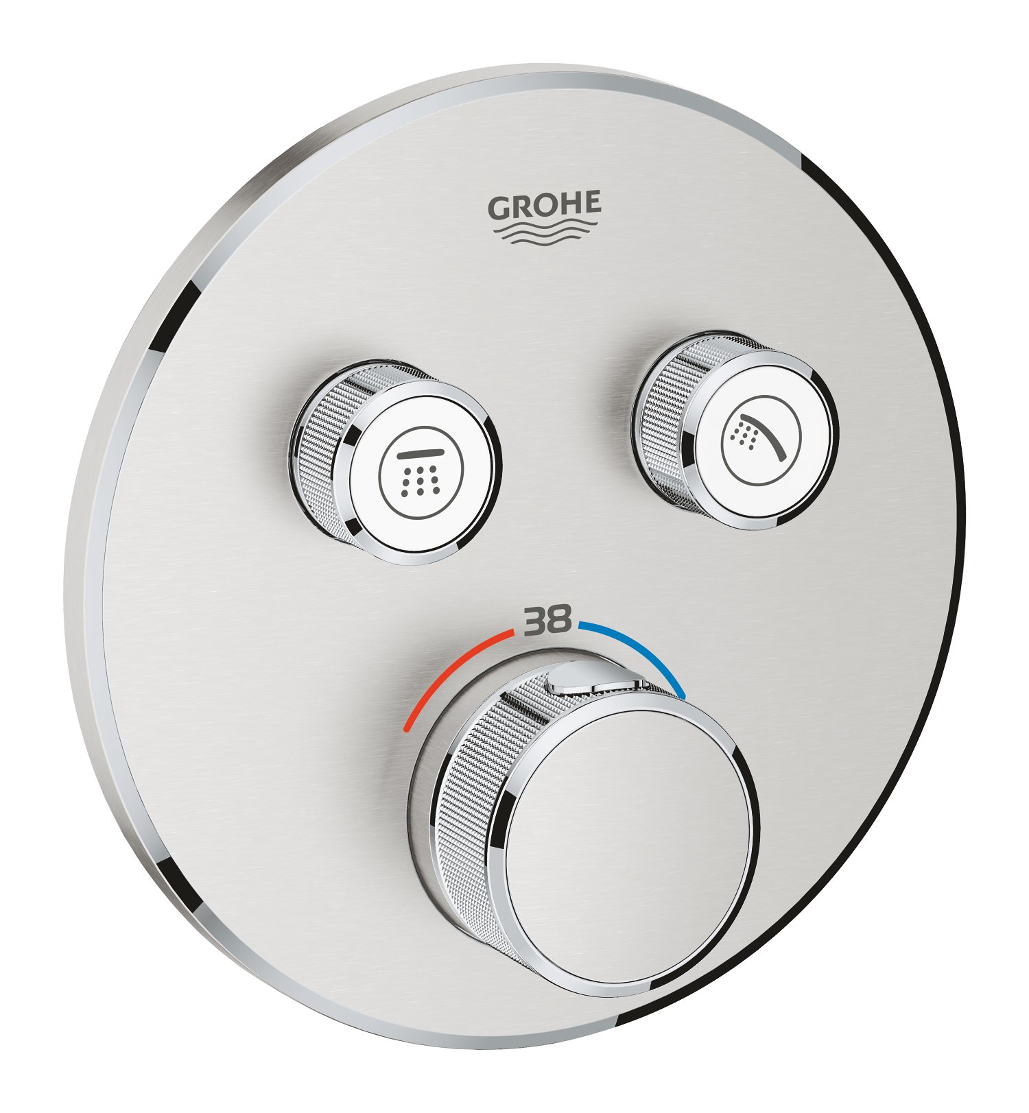 Grohe Supersteel Grohtherm Smartcontrol Thermostat For Concealed Installation With 2 Valves 29119Dc0