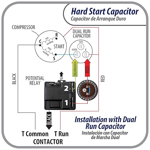 Miniatura 5 de El kit de arranque duro de Appli Parts para aire acondicionado incluye condensador 189-227MFD 330V y relé potencial para compresores de