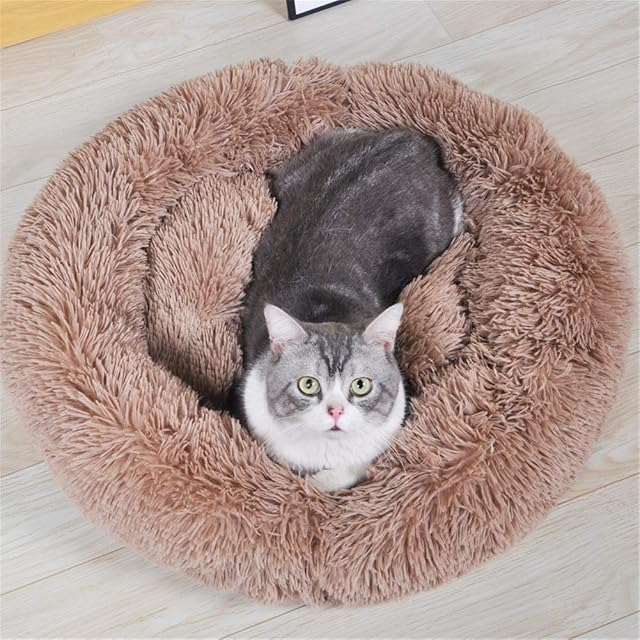 Foto 5 de 8 de POPOTI Extra Large Dog Beds Sofa,Deluxe Fluffy Washable Round Dog Pillow Cat Cushion Pet Bed for Cat and Dog…