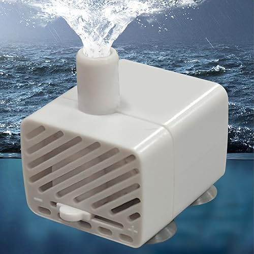 Miniatura 7 de Bomba de repuesto para fuente de agua para mascotas, motor sin escobillas USB de 5 V con caja de filtro, bomba sumergible de bajo ruido con LED para