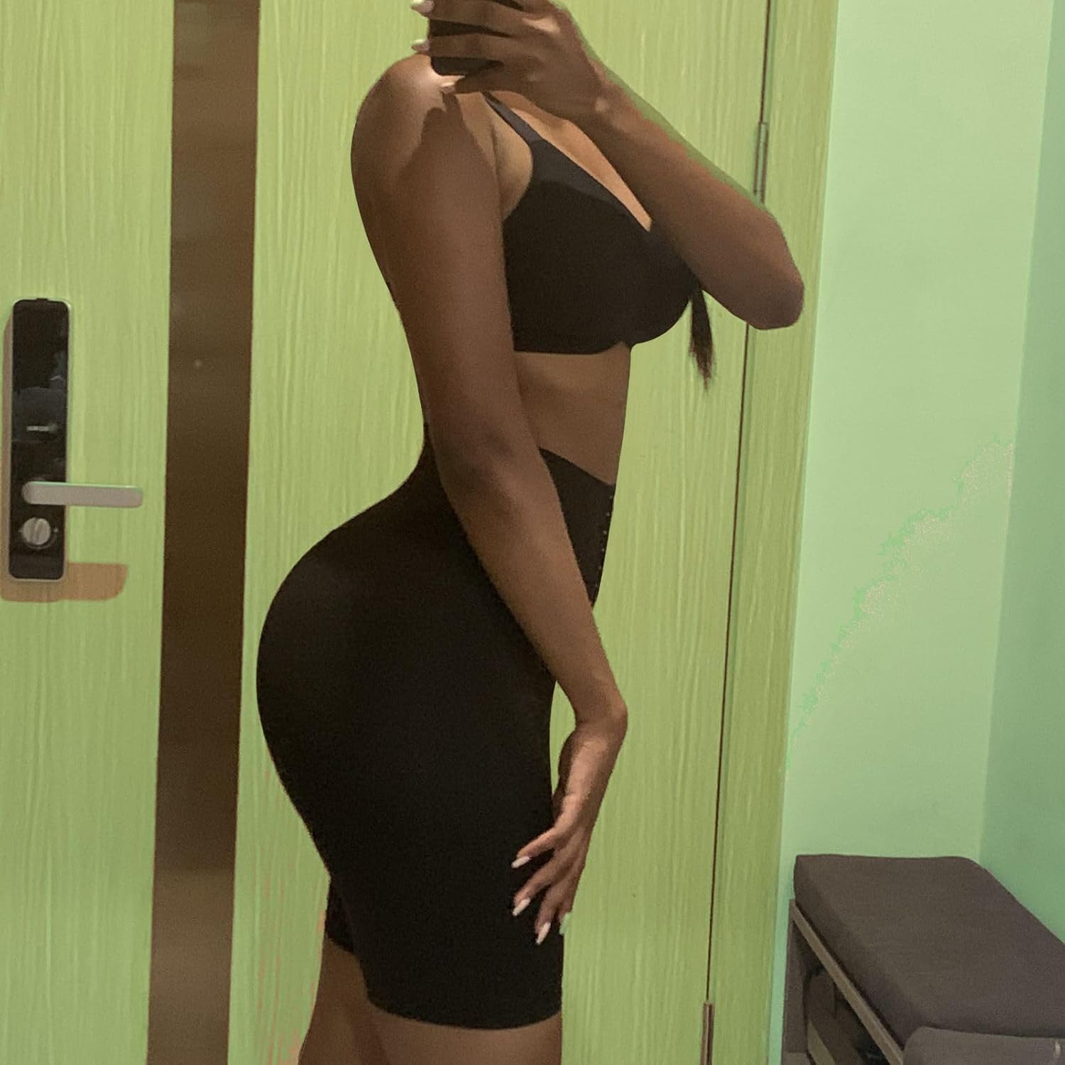 Sauna Sweat Short Pants Suits for Women High Waisted Thermo Workout Leggings Compression Shaper Thighs Tummy Control - Image 2