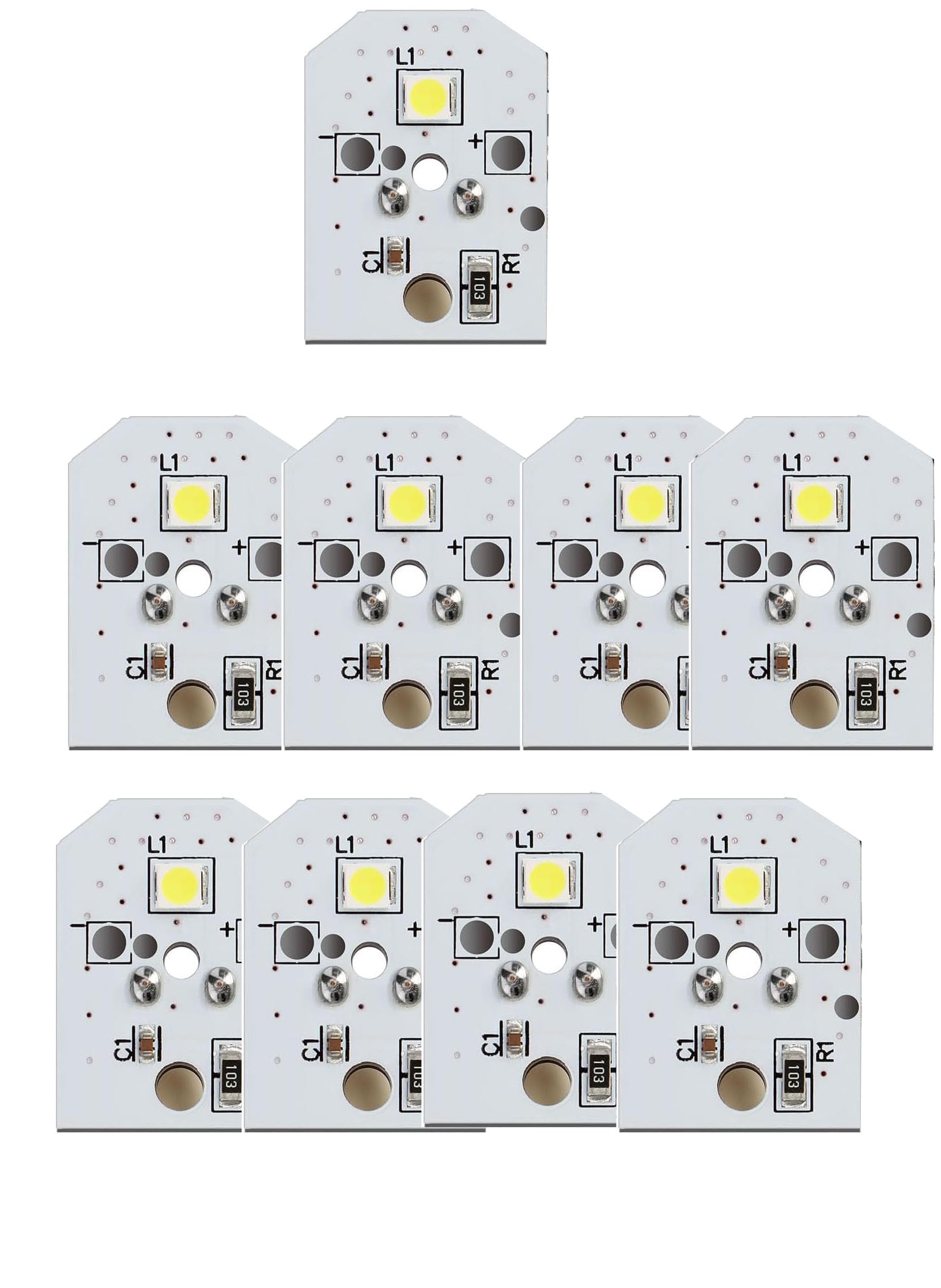 2025 Upgraded WR55X11132 Refrigerator LED Light Compatible with GE Refrigerator LED Light Assembly Replacement WR55X25754 3033142 AP5646375 PS4704284, No-Include Plastic Cover, Waterproof 9pcs-in Pac