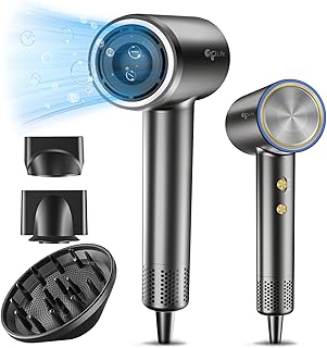 Hair Dryer with Diffuser - Negative Ionic Blow Dryer with 110, 000 RPM Brushless High-Speed Motor for Fast Drying, 1400W L...