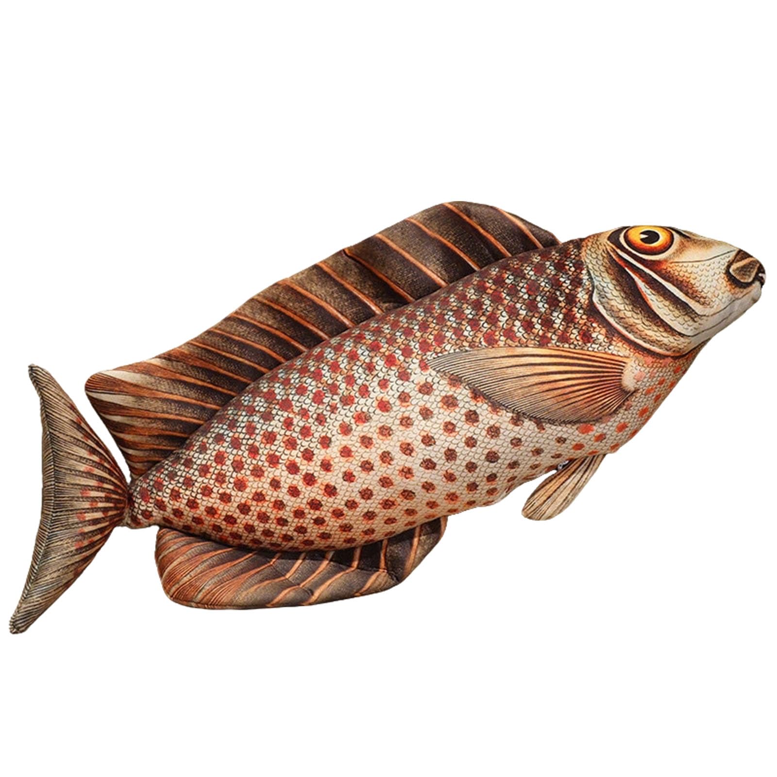 Simulations Fisch Plüschtier, 3D Fisch Kissen Großes Plüschkissen für Kinder, Weiches Fischdekorationskissen, Kindergeschenk, Geschenk für Zuhause (D,110cm)
