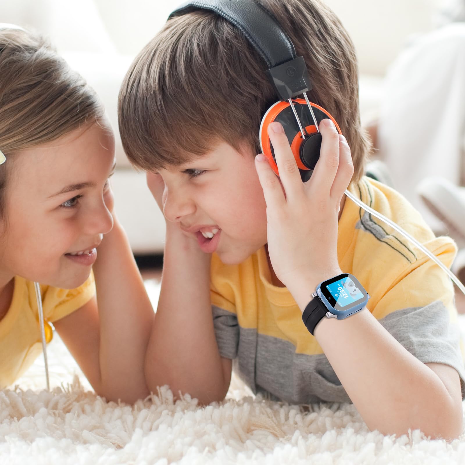 Protector de pantalla compatible con AT&T amiGO Jr Watch, paquete de 2 fundas de policarbonato duro y vidrio templado para amiGo Kids Smartwatch Accesorios, antiarañazos y sensible al tacto
