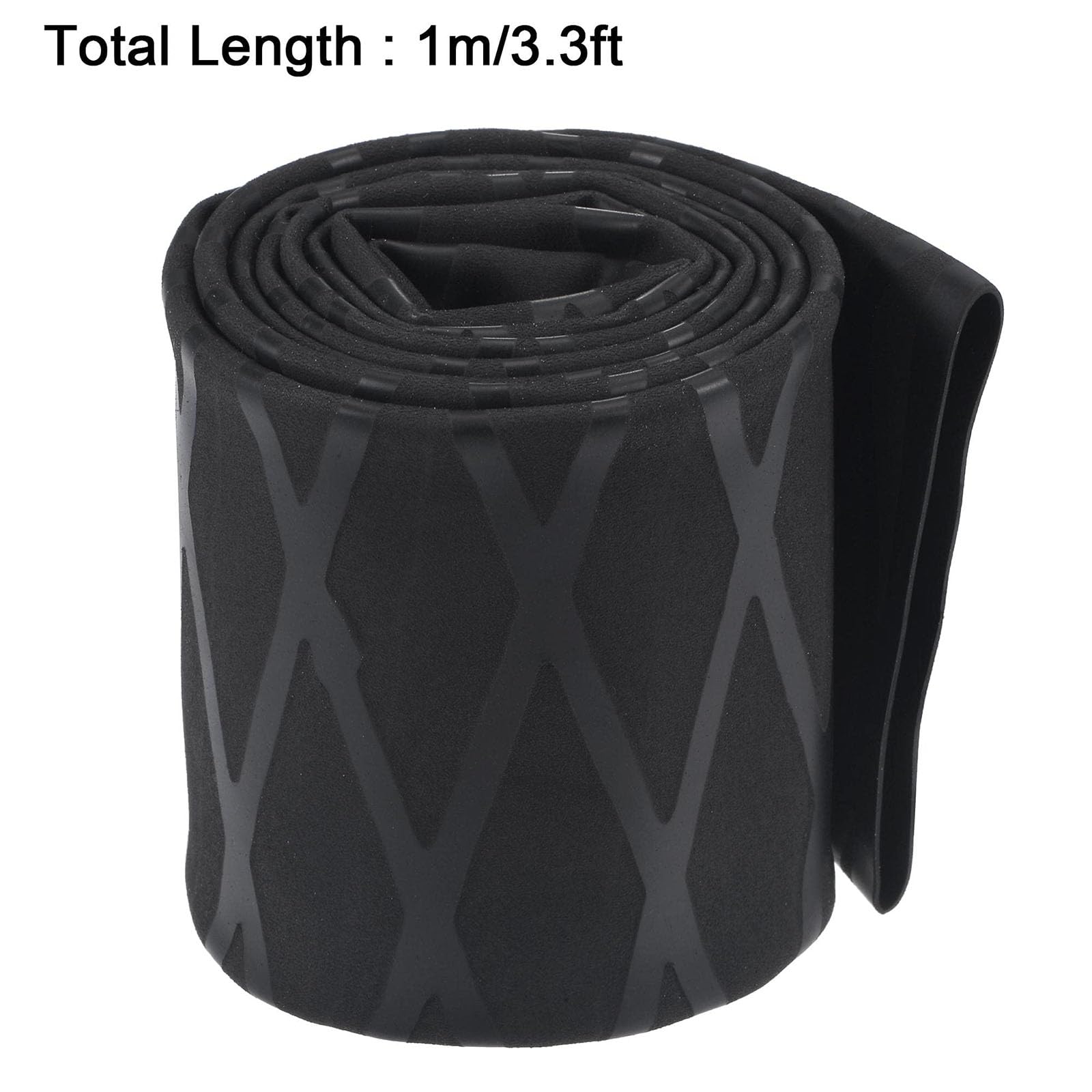 Gaine thermorétractable de 25 mm, 1 m de long, rapport 1,8:1, tube thermorétractable doublé adhésif pour isolation électrique, réparations, connecteurs de fils, câbles enroulés, noir [, 40 mm x 1 m)