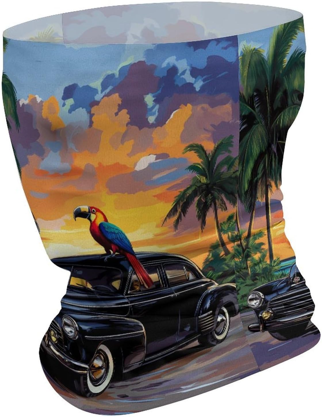 Tropical Toucancar Face Cover Neck Gaiters for Men Women Sun Protection Mask Scarf Hiking Bandana