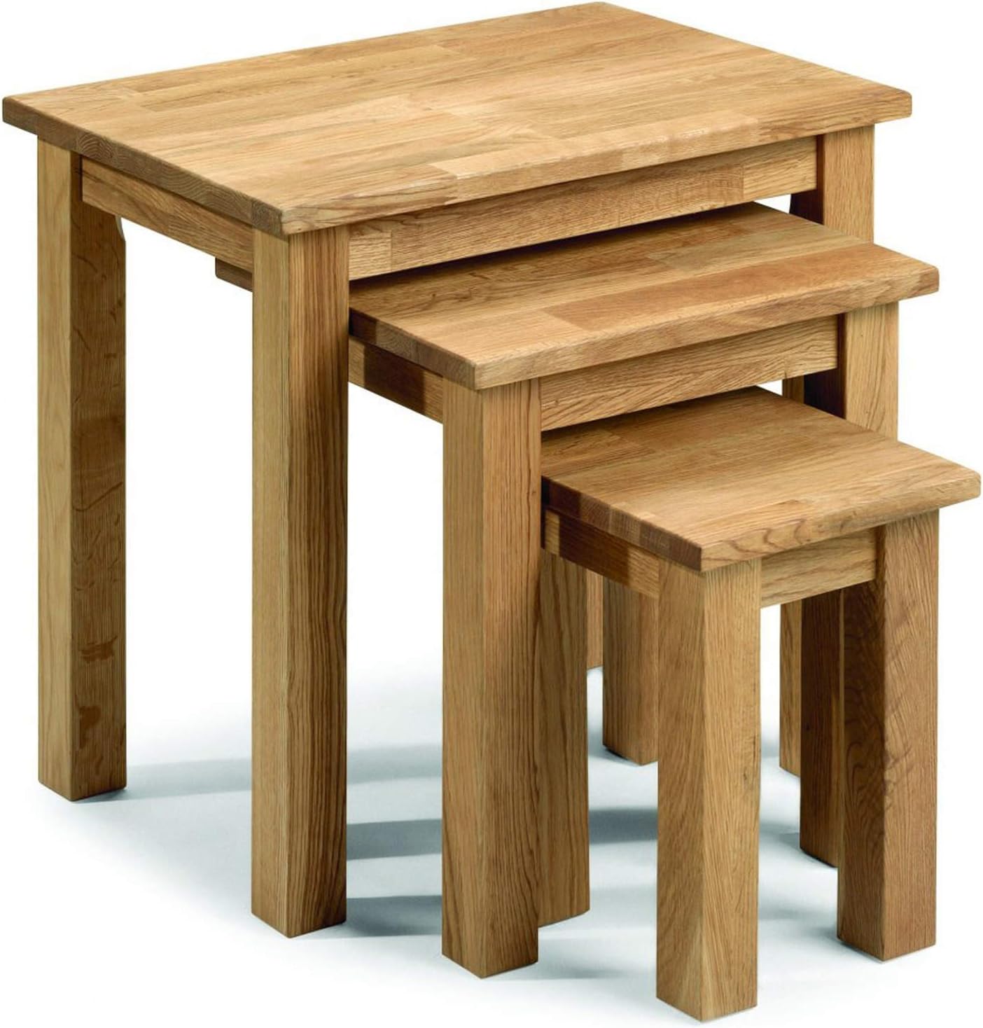 Julian Bowen Coxmoor Nest Of 3 Tables - Oak Nesting