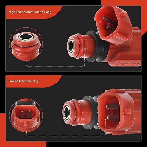 Miniatura 7 de A-Premium Inyectores de combustible compatibles con Mitsubishi Mirage 1997 1998 1999 2000 2001 2002, Lancer 2002 2003, 1.8L 2.0L, gas, juego de 4,