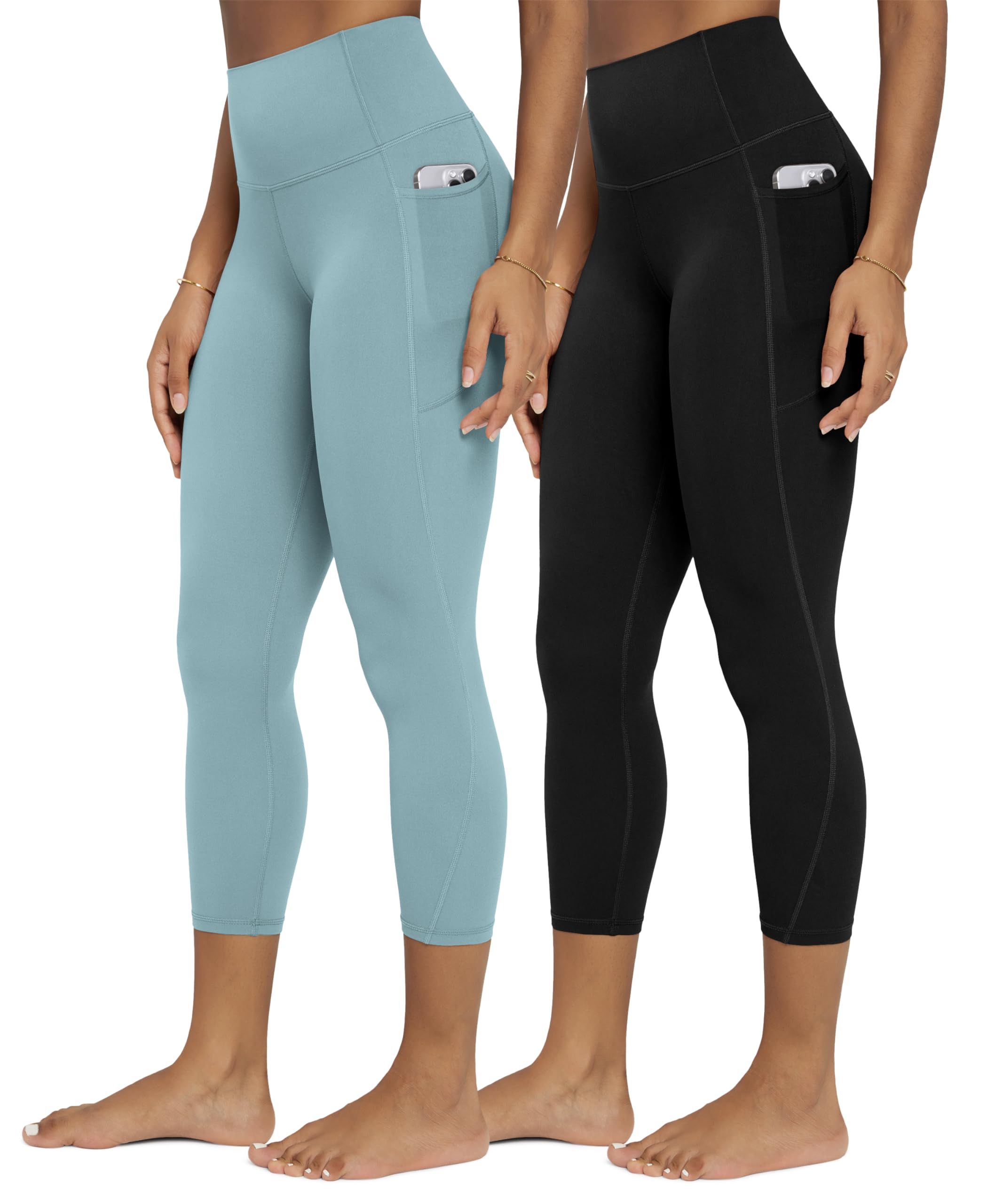 ODODOS 2-Pack Buttery Soft Lounge Yoga Leggings with Pockets for Women 23" / 25" / 28" High Waist Yoga Pants