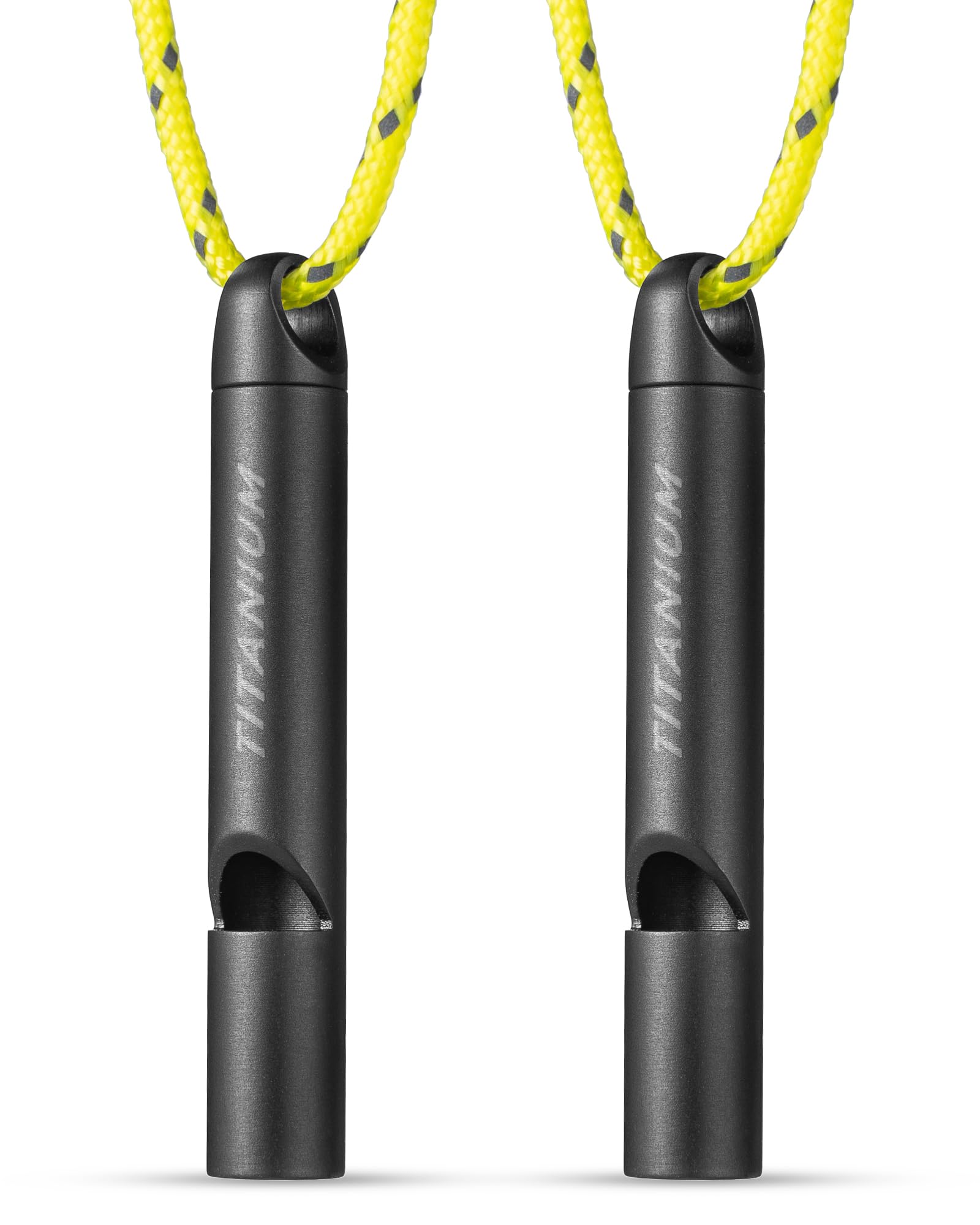 IUMIUN Titanium Emergency Whistle, Survival Safety Whistles for Coaches,Dog Training,Hiking, Life Saving-Loud up to 120db