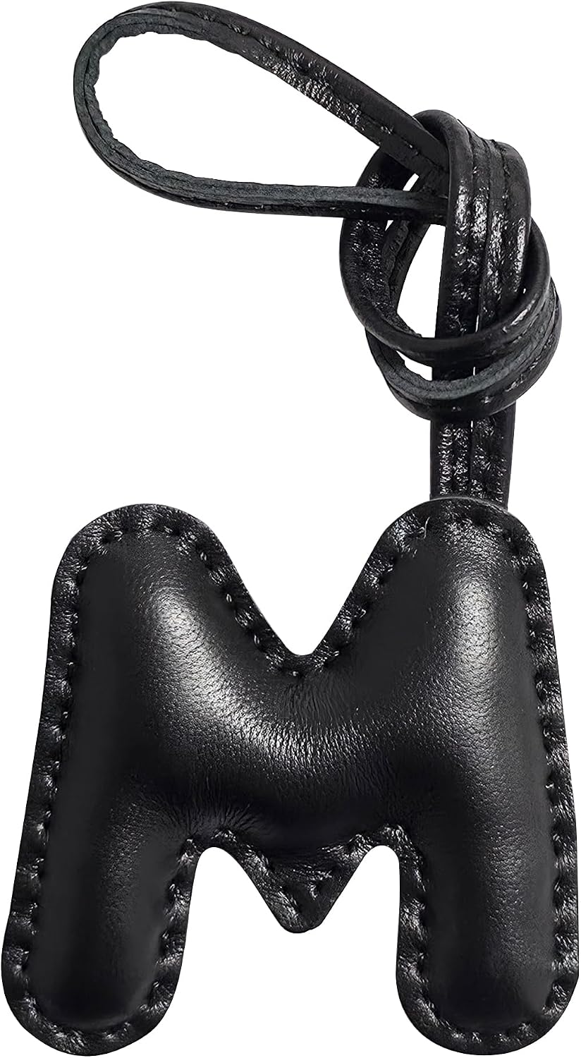 Initial Bag Charm, Fashion Letter A-Z Leather Bag Charm Accessories