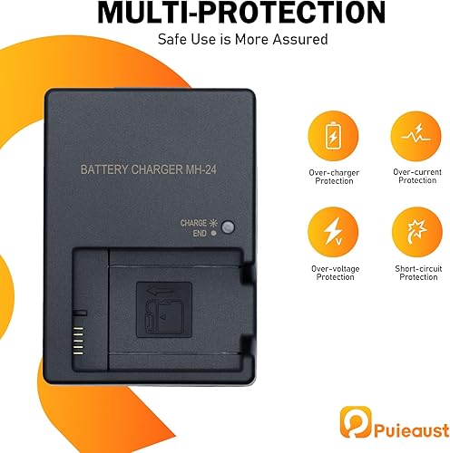 Miniatura 4 de Cargador de batería para cámaras MH-24 para Nikon EN-EL14 EN-EL14A D3100 D3200 D3300 D3400 D3500 D5100 D5200 D5300 D5500 D5600 P7000 P7100 0 P77 00