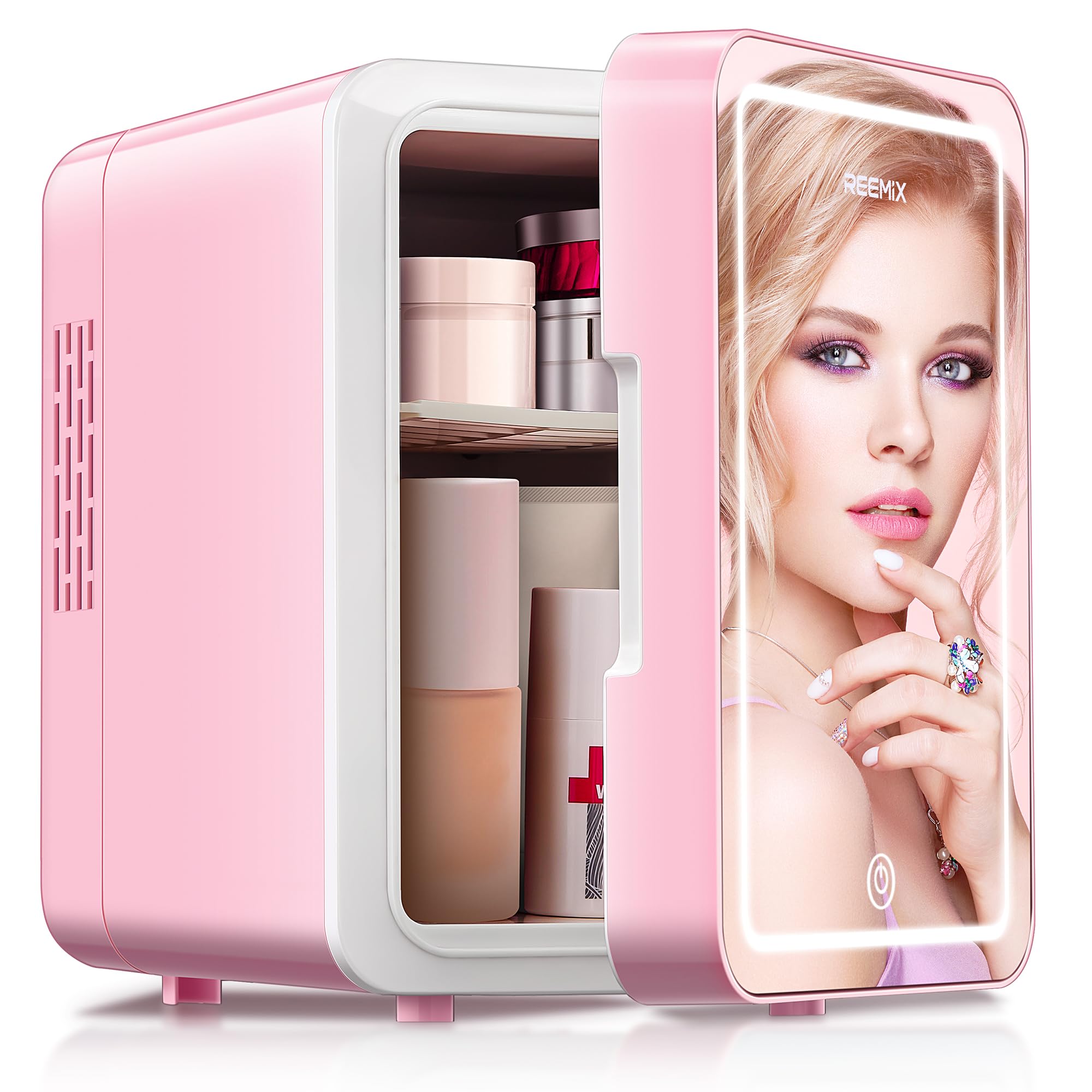 Reemix Skincare Fridge with LED Mirror
