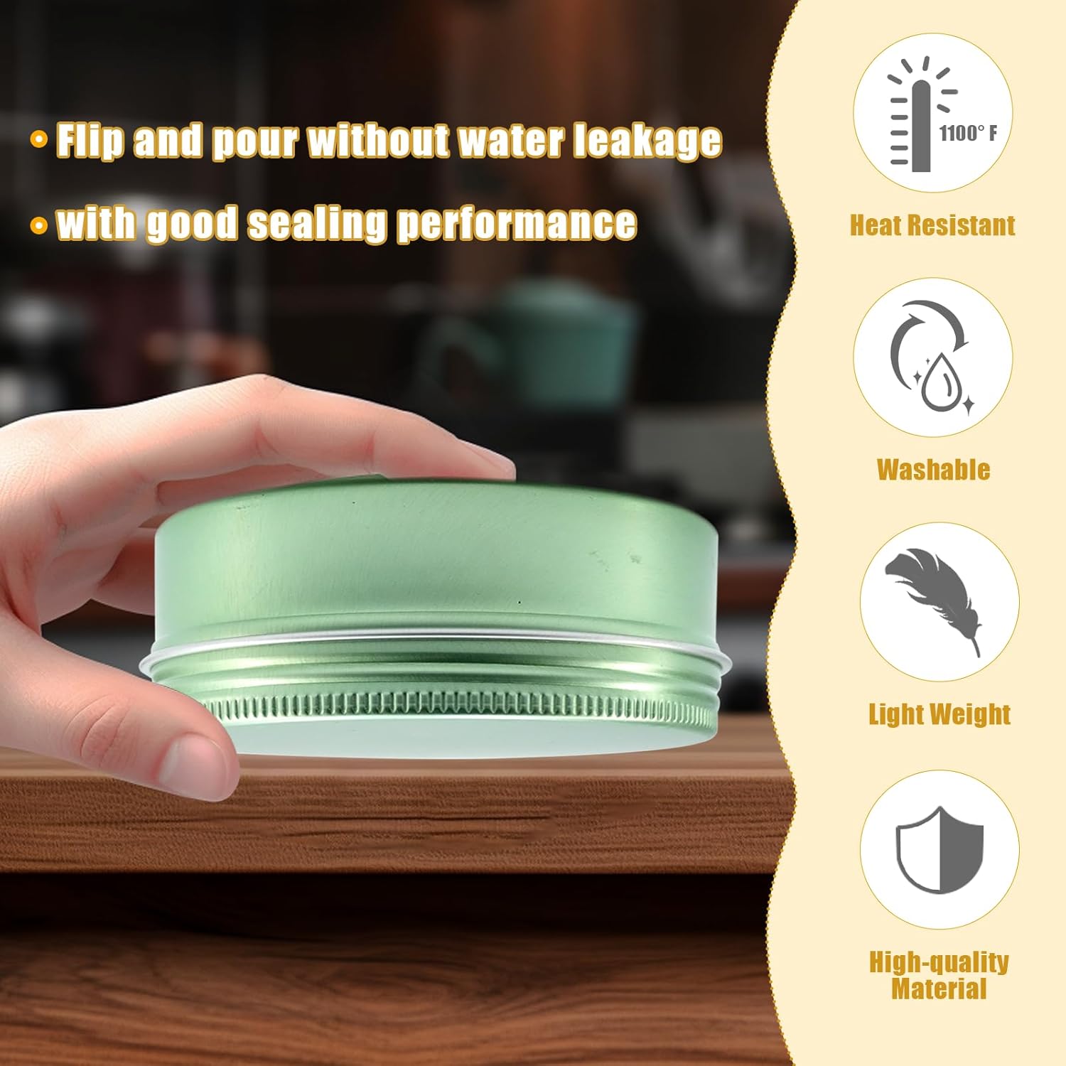 4oz Aluminum Tins with Lids, 50 Pack, Green, Round, Storage Containers