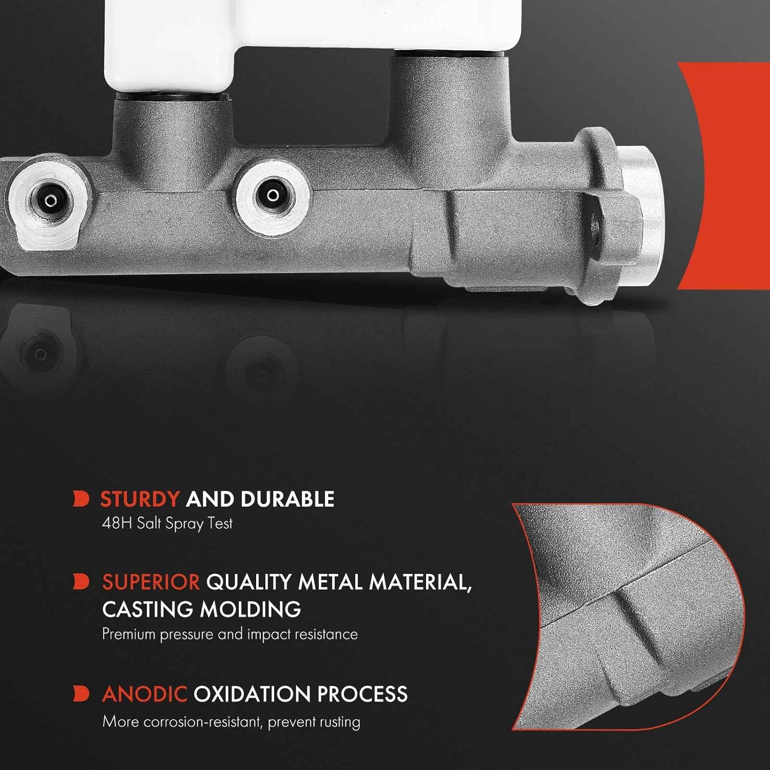 a-premium brake master cylinder compatible with chevy, cadillac, dodge and gmc vehicles - ram 1500, escalade, c1500, c2500, k1500, k2500, tahoe, yukon