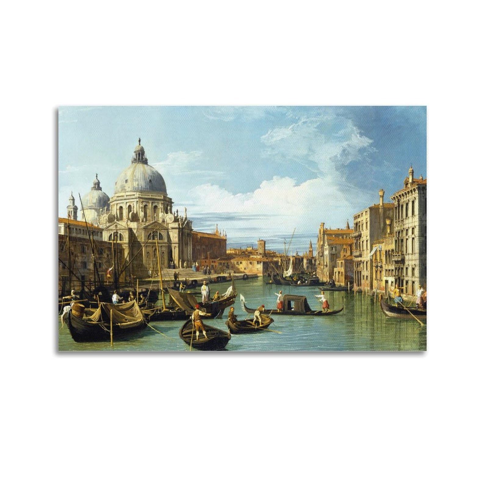 Kangzeng Unframe-Style Canaletto Painter Works (The Entrance To The Grand) Art Posters Canvas Wall Art Decorative Bedroom Modern Home Print Picture 24X36inch(60X90cm)