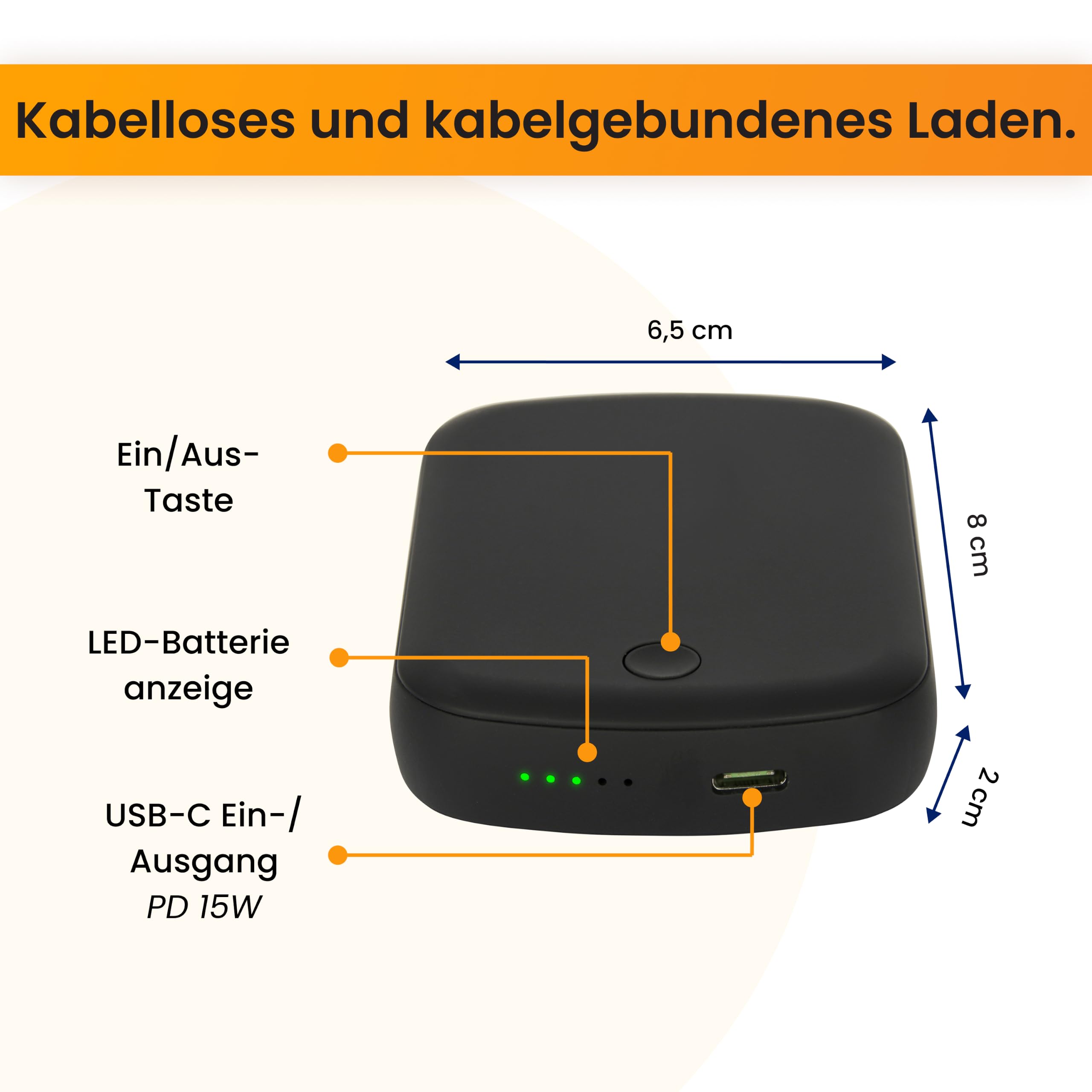 R2B Wasserdichte Handyhalterung Fahrrad mit Powerbank passend für Magsafe - Mit Zusätzlichem Staufach, Telefonhalter für Mountainbikes, Motorrad und Kinderwagen, 360-Grad-Rotationsfunktion, Einfache