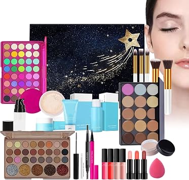 Travel Makeup Kit Lightweight Facial Make Up Set Includes Eyeshadow Palette