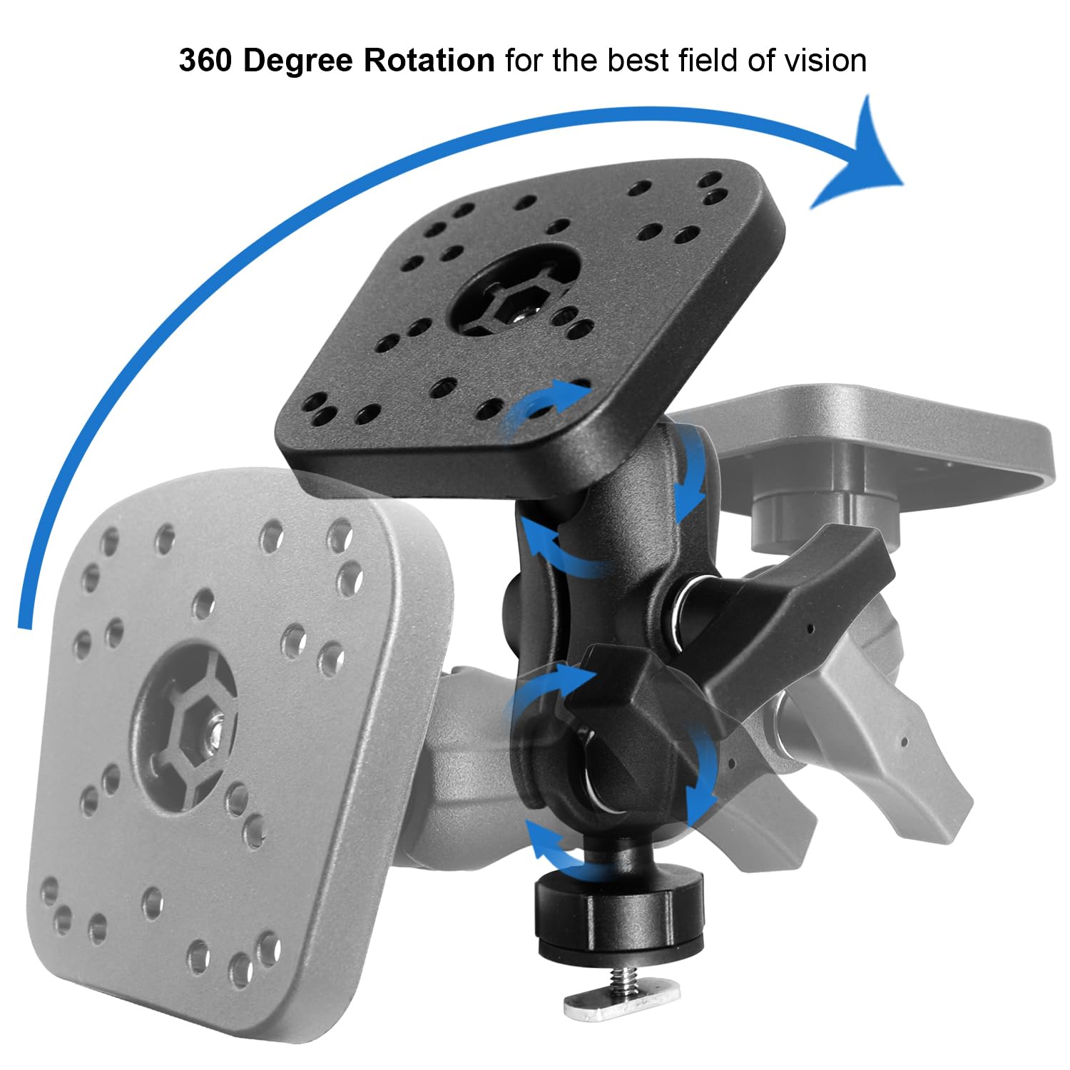 1.5 Inch Ball Fish Finder Mount Plate Aluminum Alloy Universal Electronic Pl DB