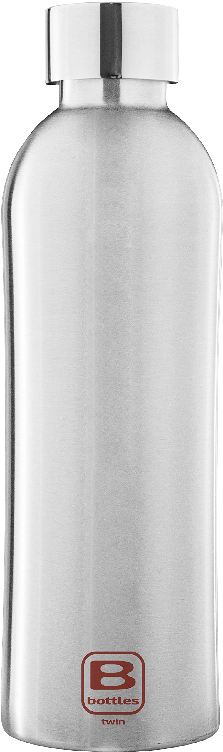 BUGATTI B Bottles Twin Bottiglia Termica 800 ml Steel Brushed Mantiene i liquidi Caldi per 12 H Freddi per 24 e Il Ghiaccio per 36 H Borraccia Fitness in Acciaio Inox 18/10 Ecologica e Riutilizzabile