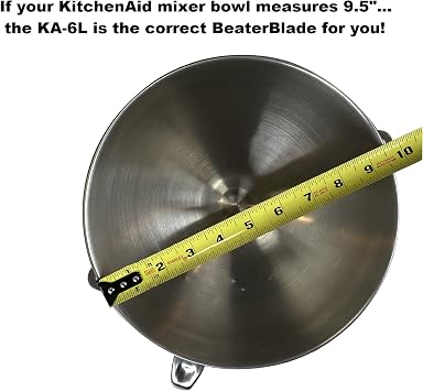 Original Beater Blade for 6 quart Bowl Lift Stand Mixer and Universal Pour Chute Set, Made in USA