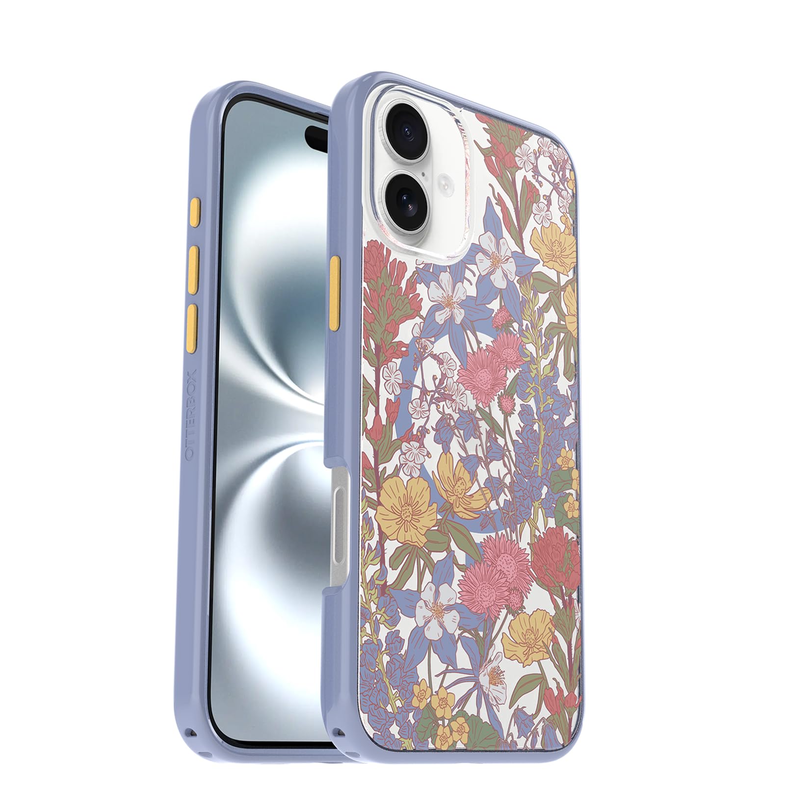 OtterBox Symmetry Series Clear MagSafe transparente Hülle für iPhone 16 Plus, stoßfest, sturzsicher, schützende Hülle, 3X getestet nach Militärstandard, Lila