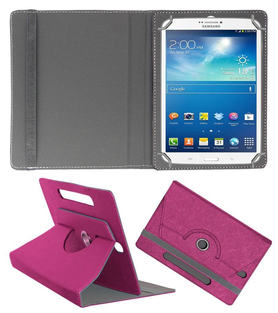 Acm Designer Rotating Leather Flip Case Compatible with Samsung Galaxy Tab 3 T311 Cover Stand Dark Pink (B01BYIMAPY) Amazon Price History, Amazon Price Tracker