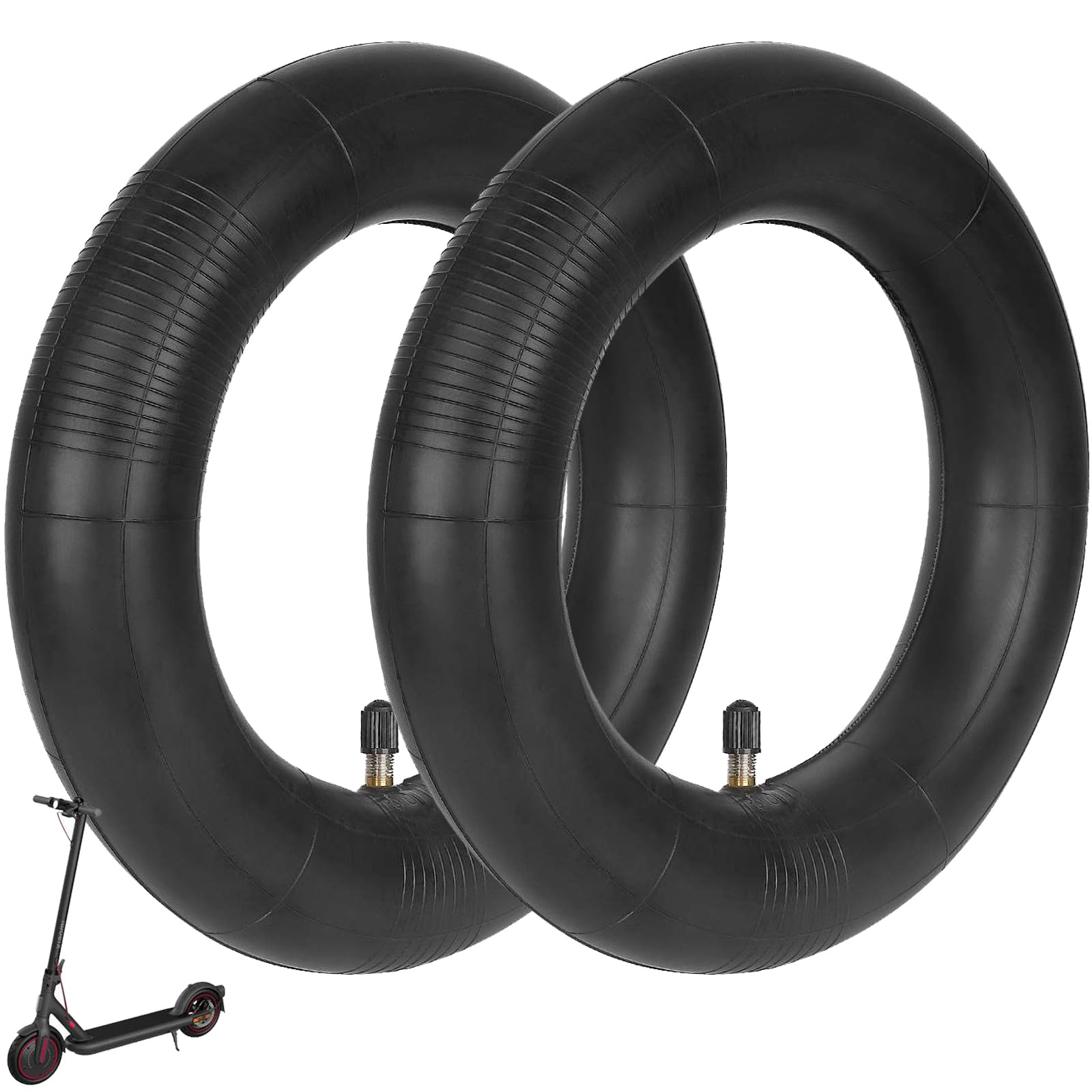 VOLOHAS 250x54 Verstärkter Schlauch für Xiaomi 4Pro/4Lite Elektroroller für 10 Zoll Reifen Aufblasbar für Off-Road, Slick und Road Vorne/Hinten E-Scooter Innenreifenersatz (2 Stück)