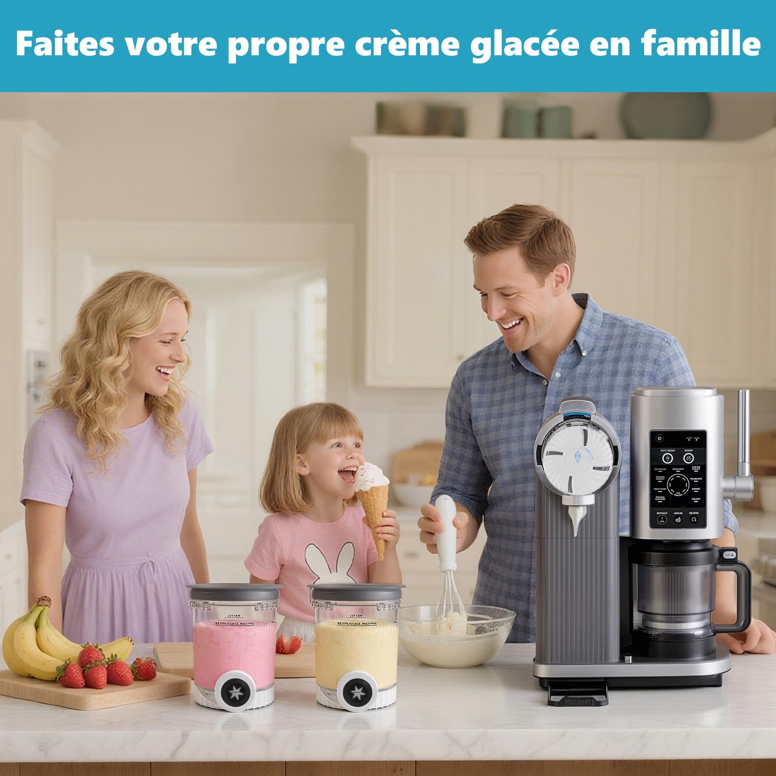 Nepfaivy Pot pour Ninja Swirl by Creami - 2 Pièces Récipient pour Ninja Creami NC701EU NC700, Bacs à Crème Glacée avec Couvercles Étanches, Sans BPA, Lave-Vaisselle, Machine à Glace Accessoires
