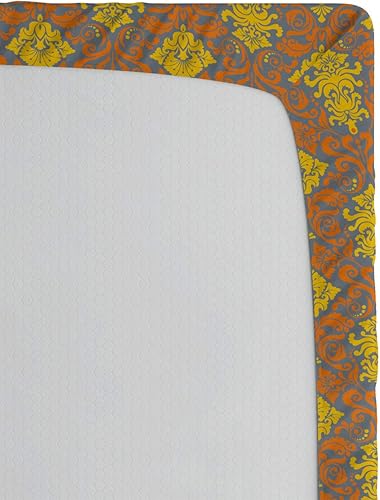 Miniatura 121 de Ambesonne - Sábana bajera ajustable multicolor, en colores y tres tamaños Azul y gris,Verde Militar Sage Green,Ámbar beige,Negro Grey White,Azul