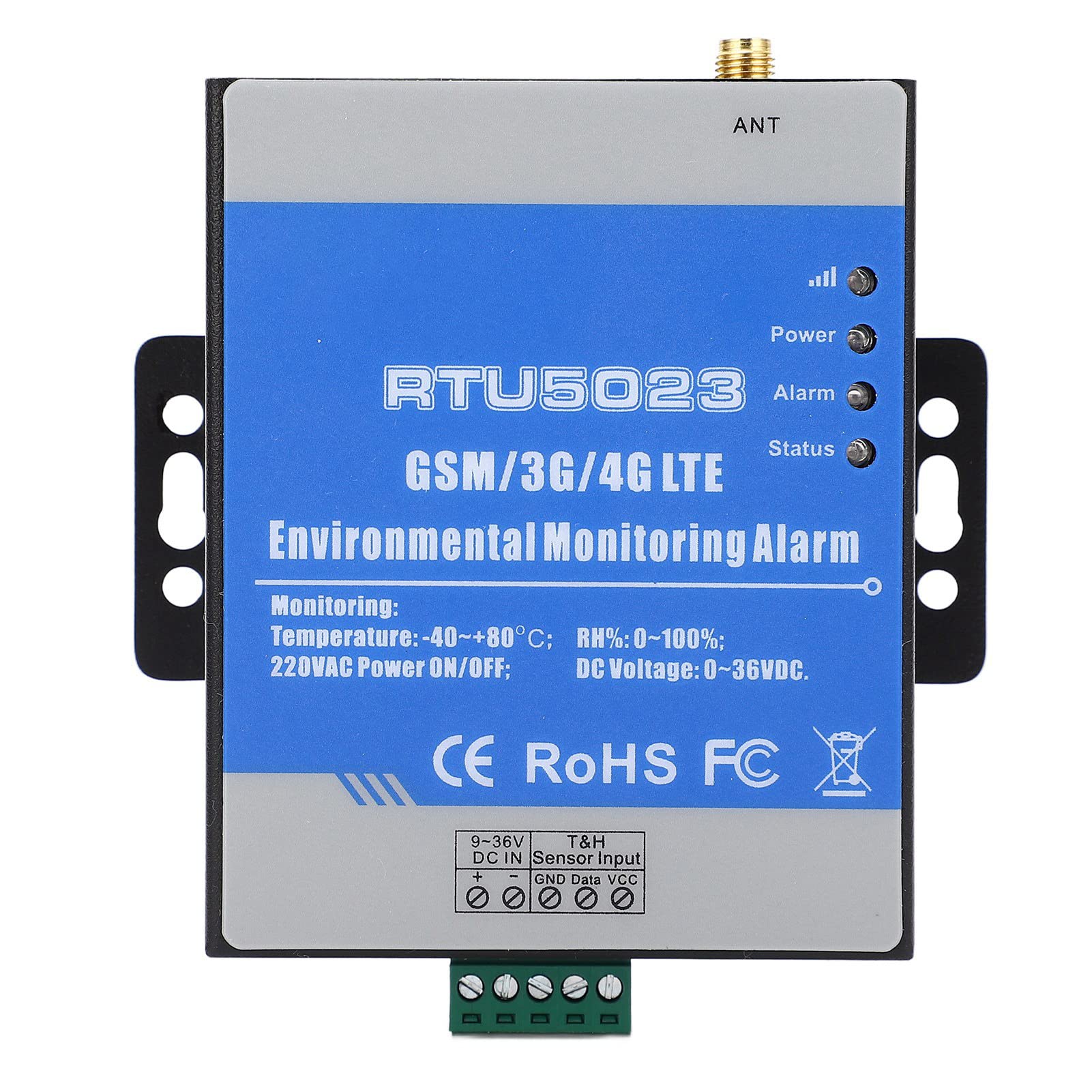 RTU5023 Alarma de Temperatura y Humedad GSM 3G 4G Alerta de SMS Inalámbrica Alarma de Falla de Corte de Energía Monitor Ambiental AC 100‑240V