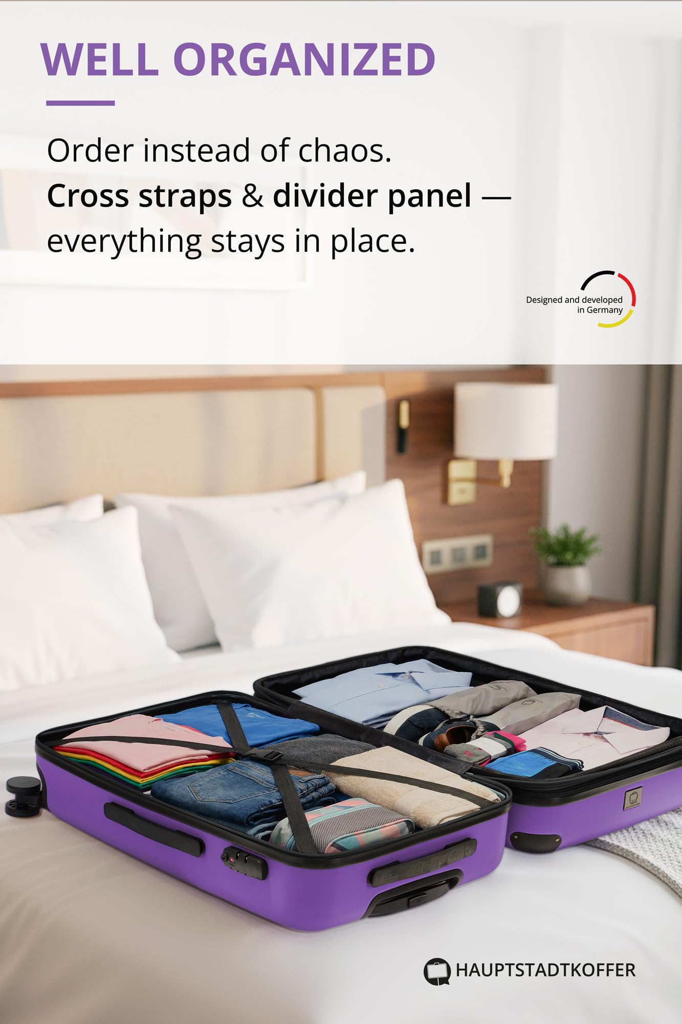 HAUPTSTADTKOFFER - Spree - Maleta rígida, Trolley expandible, Equipaje de Viaje, 4 Ruedas Dobles, TSA, 65 cm, 74 litros, Champán — view 394