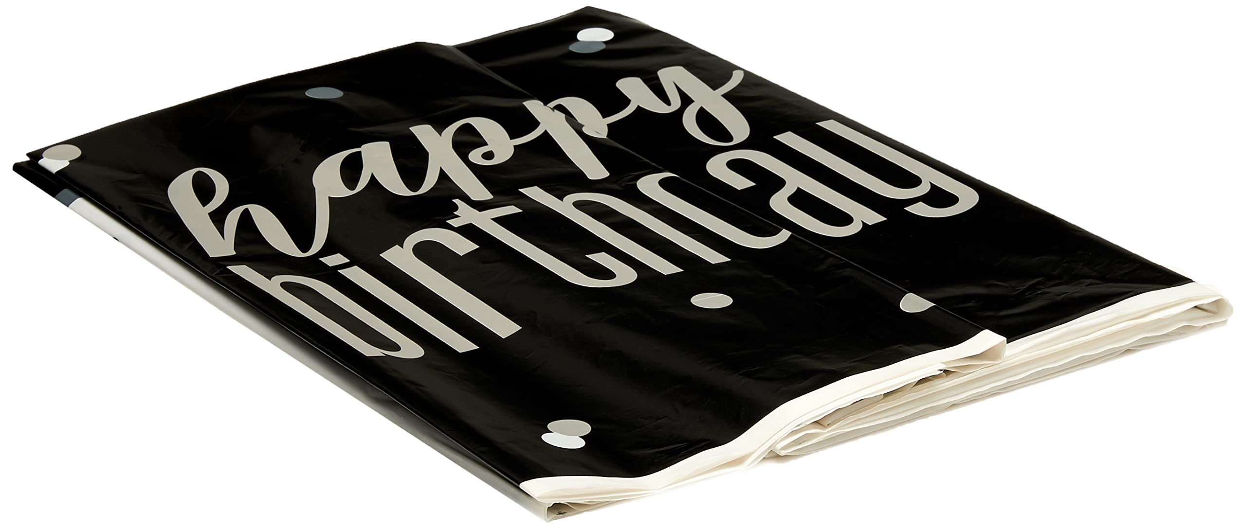 Unique Party 83583 - Plastic Tablecloth - 2.13 x 1.37 m - Black