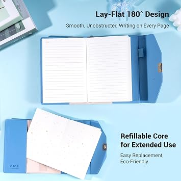 CAGIE Diary with Lock for Women & Girls, Full Wrap-Around Privacy Journal