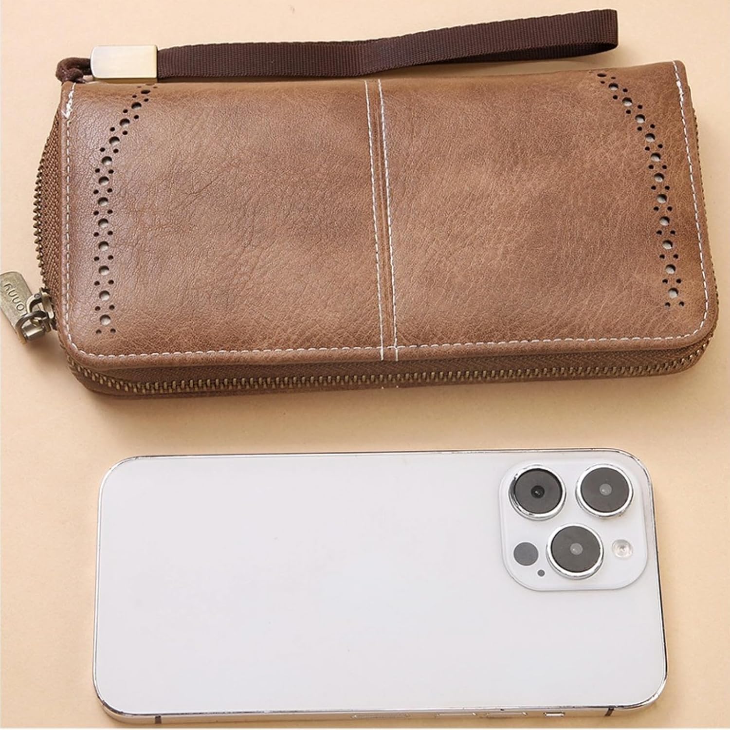 Womens Wallet RFID Blocking Zip Around Ladies Clutch Wristlet Long Purse Large Capacity Card Holder - Image 9