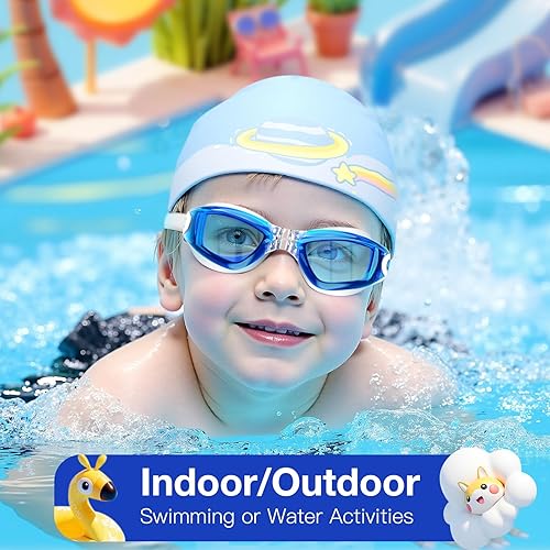 Miniatura 7 de Braylin Gafas de natación para niños, paquete de 2 gafas de natación para niños, adolescentes, niños o niñas, gafas de natación para piscina