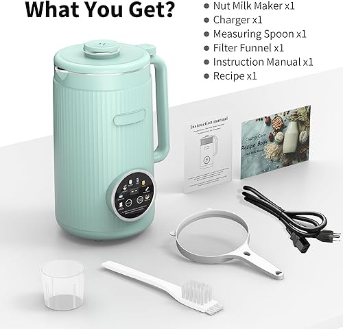 Miniatura 8 de Máquina para hacer leche de soja de 35 onzas 8 en 1 para leche de avena, bebidas veganas, licuadora de alimentos para bebés, máquina de leche a base