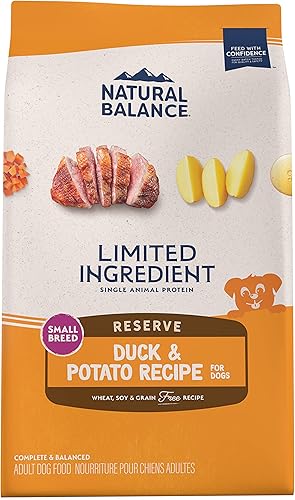 Miniatura 2 de Natural Balance Paquete de comida para perros de ingredientes limitados con comida seca de pato y patata y galletas de pato para razas pequeñas