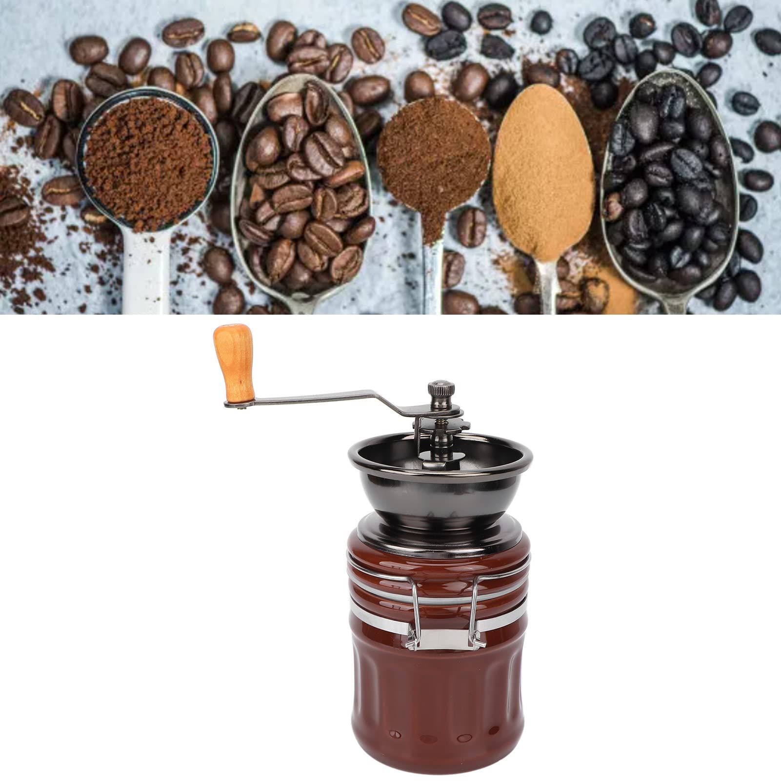 Moulin à Café Manuel PARACITY - Acier Inox 304 + Meule Céramique - Parfait Pour Expresso, Aéropress, Poudre Fine Ou Grossière