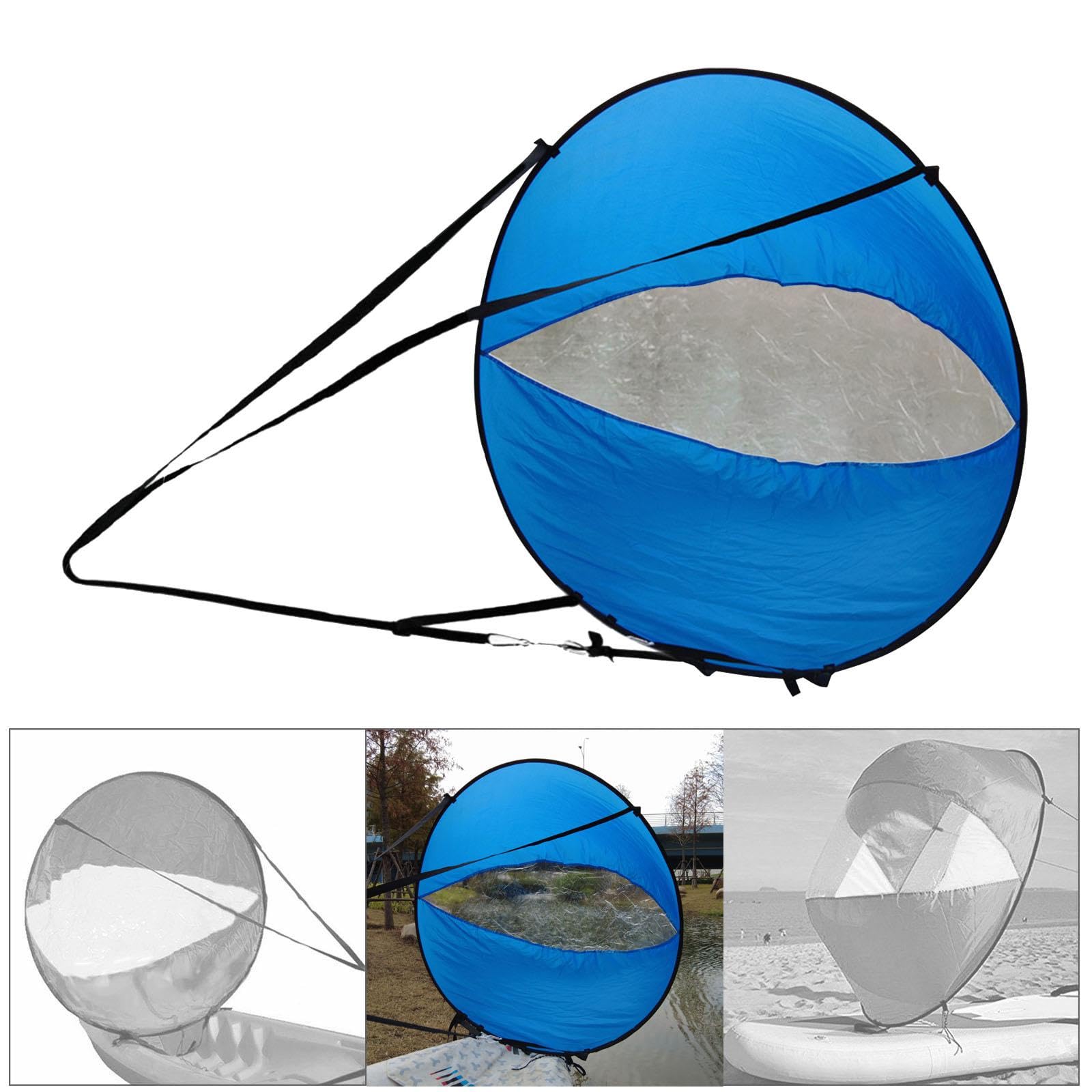 predolo Kayak Segel Windsurf Segel PVC Fenster Faltbar Zubehör für Kajak Boot Kanu Schlauchboot Expedition Reisen Abenteuer