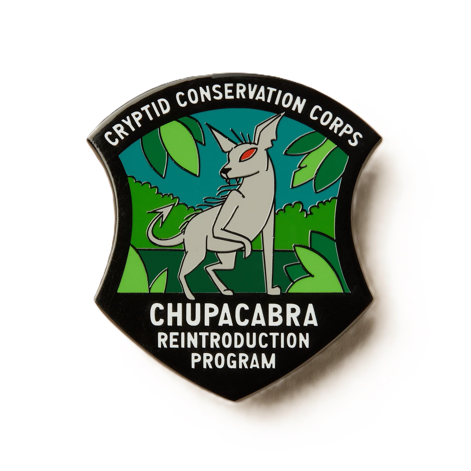 Cryptid Conservation Corps - Pins and Patches - Bigfoot, Unicorn, Loch Ness, Mothman, Chupacabra, Jersey Devil - by Dissent Pins