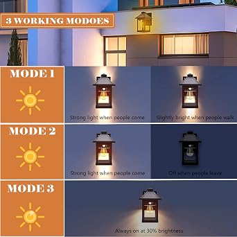 Nodfens Solar Lights Outdoor Garden 2 Pack & 1Pack