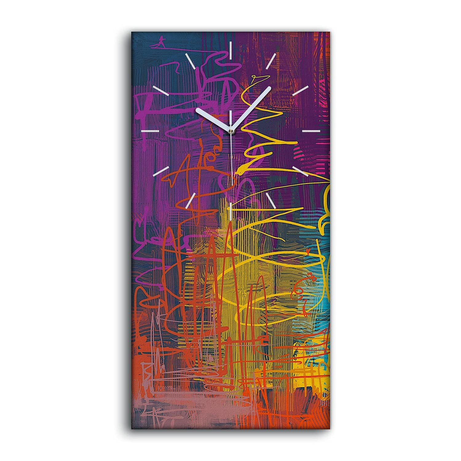 Horloge sur Toile Silencieuse pour Chambre - Fini le Tic-Tac avec cette Décoration 30x60cm