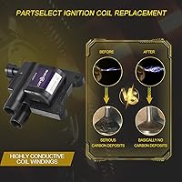 Vista 4 de Paquete de bobinas de encendido UF181 de repuesto para Toyota Camry 1998-2001 4Runner Tacoma T100 RAV4 Solara 2.0L 2.2L 2.7L L4 UF-180 5C1298 C1133