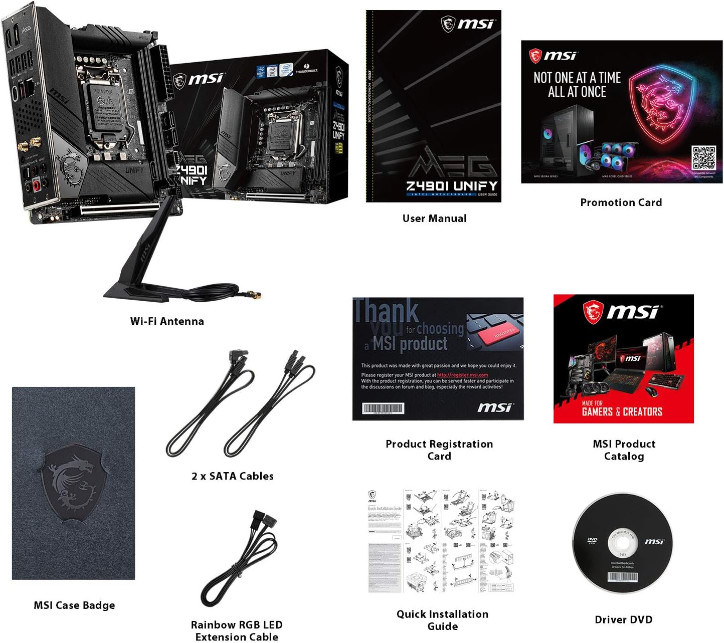Exclusive Discount 60% Price MSI MEG Z490I Unify Gaming Motherboard (LGA 1200, Intel 10th Gen, M.2, USB 3.2 Gen 2, DDR4, Wi-Fi 6, SLI, CFX, Gigabit LAN, Thunderbolt 3, Mini-ITX)