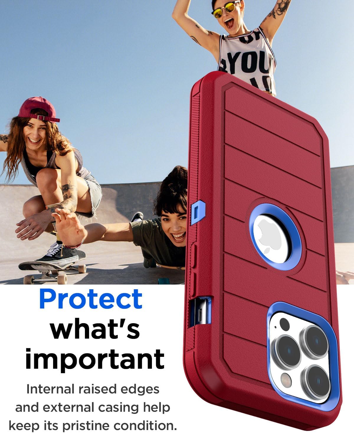 AICase for iPhone 12/iPhone 12 Pro Case,Heavy Duty Drop Protection Full Body Rugged Shockproof Military Protective Tough Durable Cover for iPhone 12/iPhone 12 Pro 6.1"_2 - Image 3