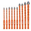 BGTEC Serrated Carbide Masonry Drill Bit Set - 10PCS 5 26 48 21012MM Multi-Purpose Wood Drill Bits for Masonry, Wood, Plastic, Brick, Tile, Glass, Concrete & Marble