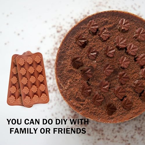 Miniatura 6 de DOERDO - Molde de silicona para caramelo de hoja de arce, molde de chocolate para hornear dulces para Acción de Gracias, fiesta de otoño,