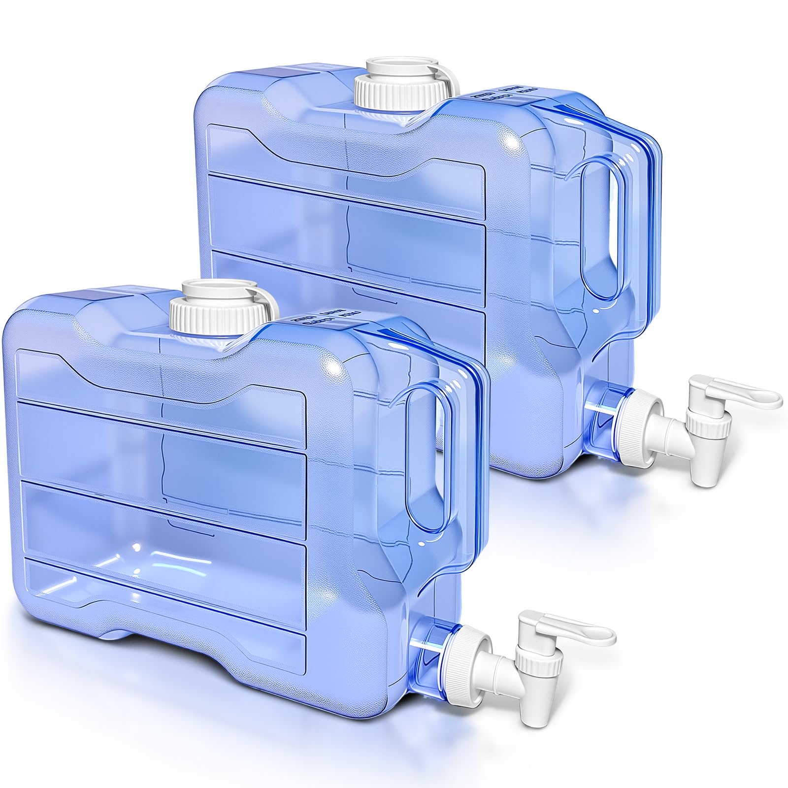 2 Pack Fridge Water Dispensers Bottle with Leak-proof Spigot and Convenient Handle Reusable Plastic Juice Beverage Dispenser Water Jug for Party